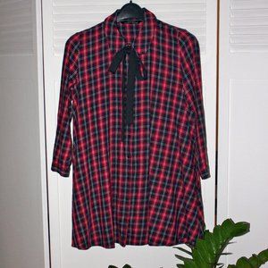 Zara patterned blouse dress